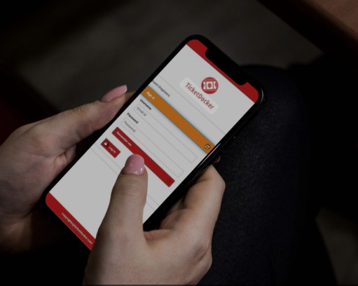 Dashboard of Ticketdocker event ticketing software showing ticket sales data and event analytics.