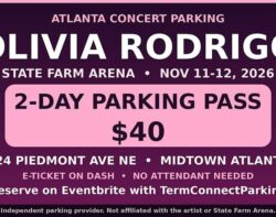 OLIVIA RODRIGO — 2-DAY PARKING PASS November 11 & 12, 2026 — State Farm